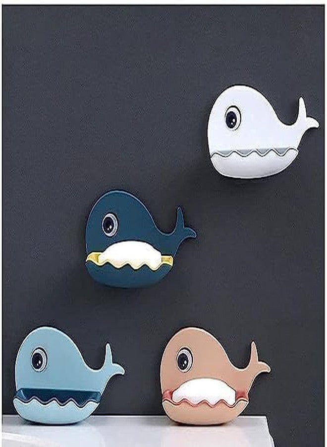 PIERCELL ENTERPRISE Piercell Soap Stand Holder for Bathroom Kitchen Sink Magic Stickers Wall Mounted Soap Dish Holder, Fish Design Random Color(Plastic) - Image 3